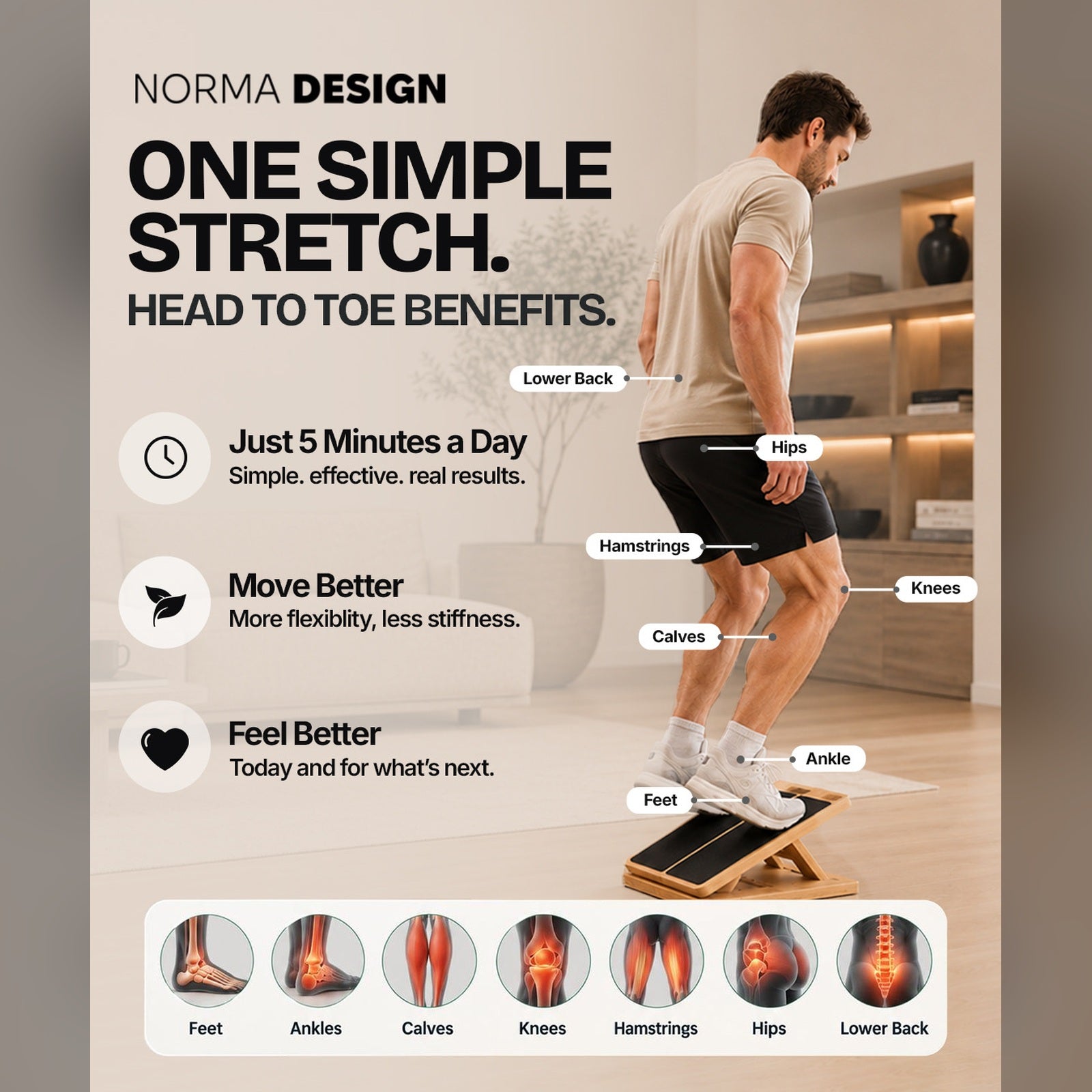 Stretch & Beweglichkeitsboard (+Kostenloser Trainingsguide)