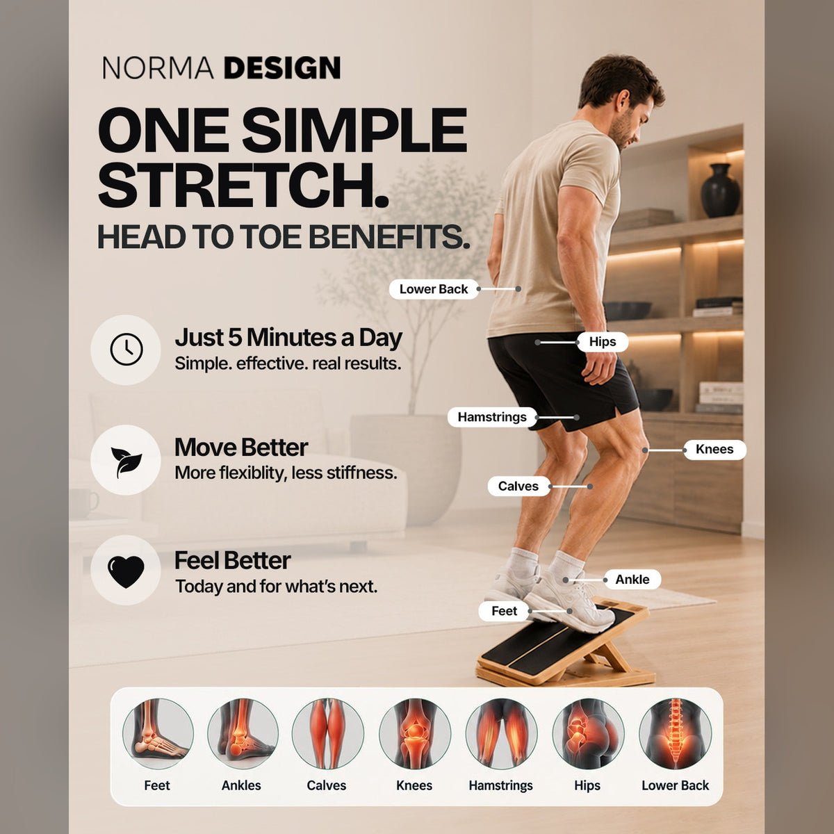 Stretch & Beweglichkeitsboard (+Kostenloser Trainingsguide)